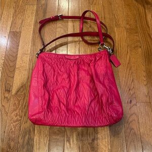 Coach Gathered Leather Convertible Hobo Bag and wallet